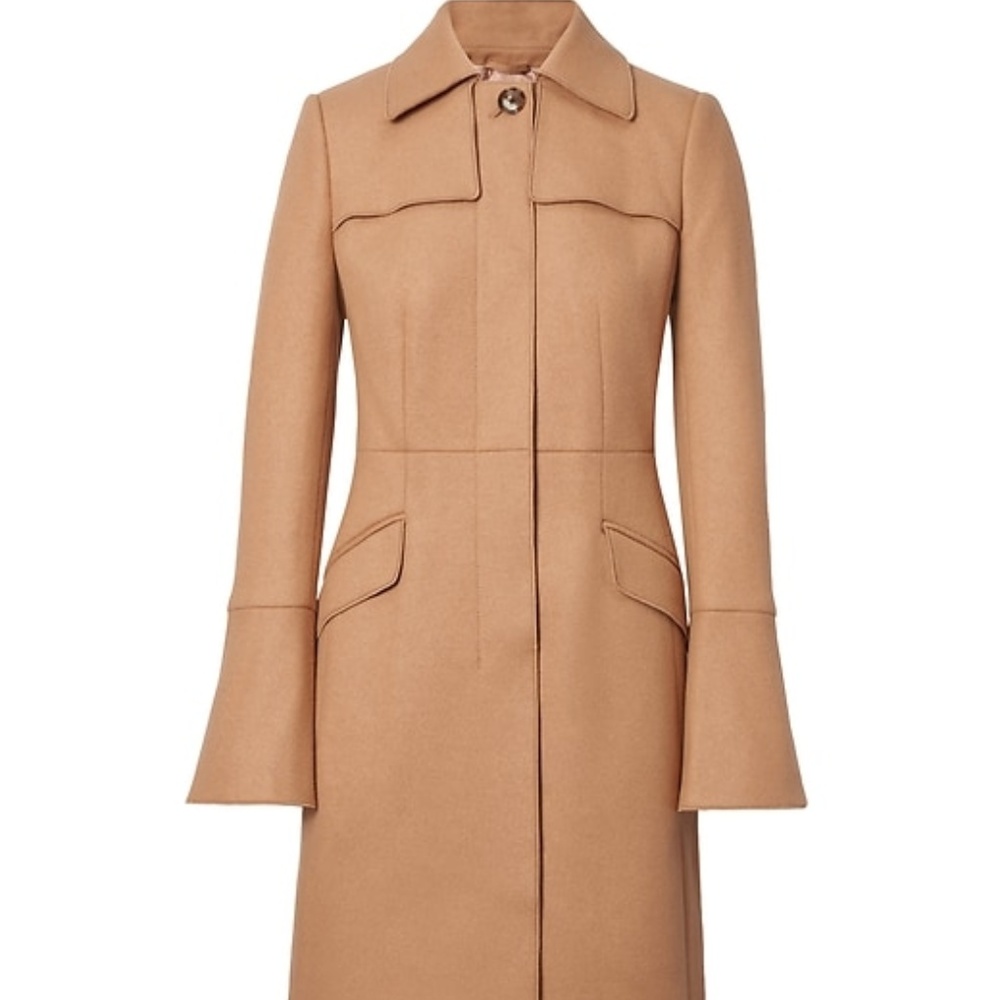 Banana Republic Melton Wool Trench Camel Coat 0